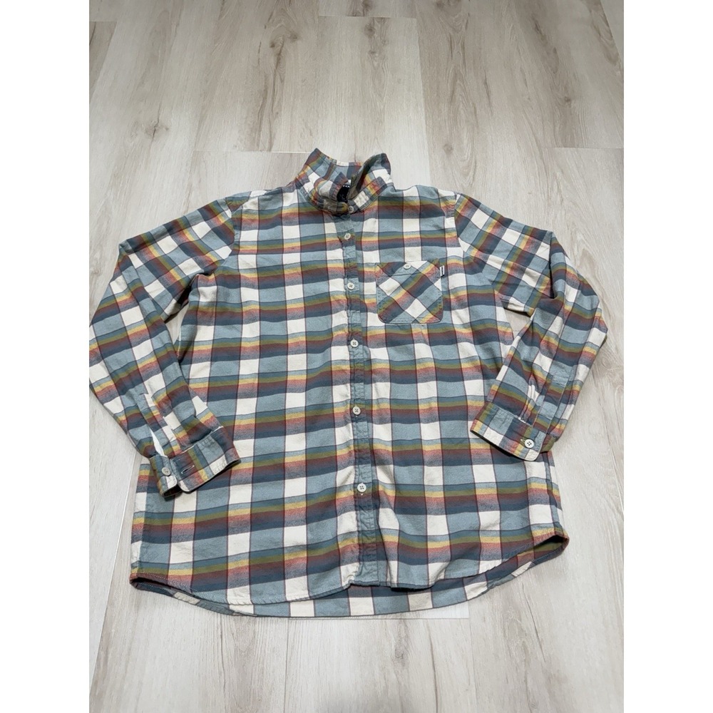 Burton Plaid Flannel Shirt Long Sleeve Button-Up Multicolor Women's Medium